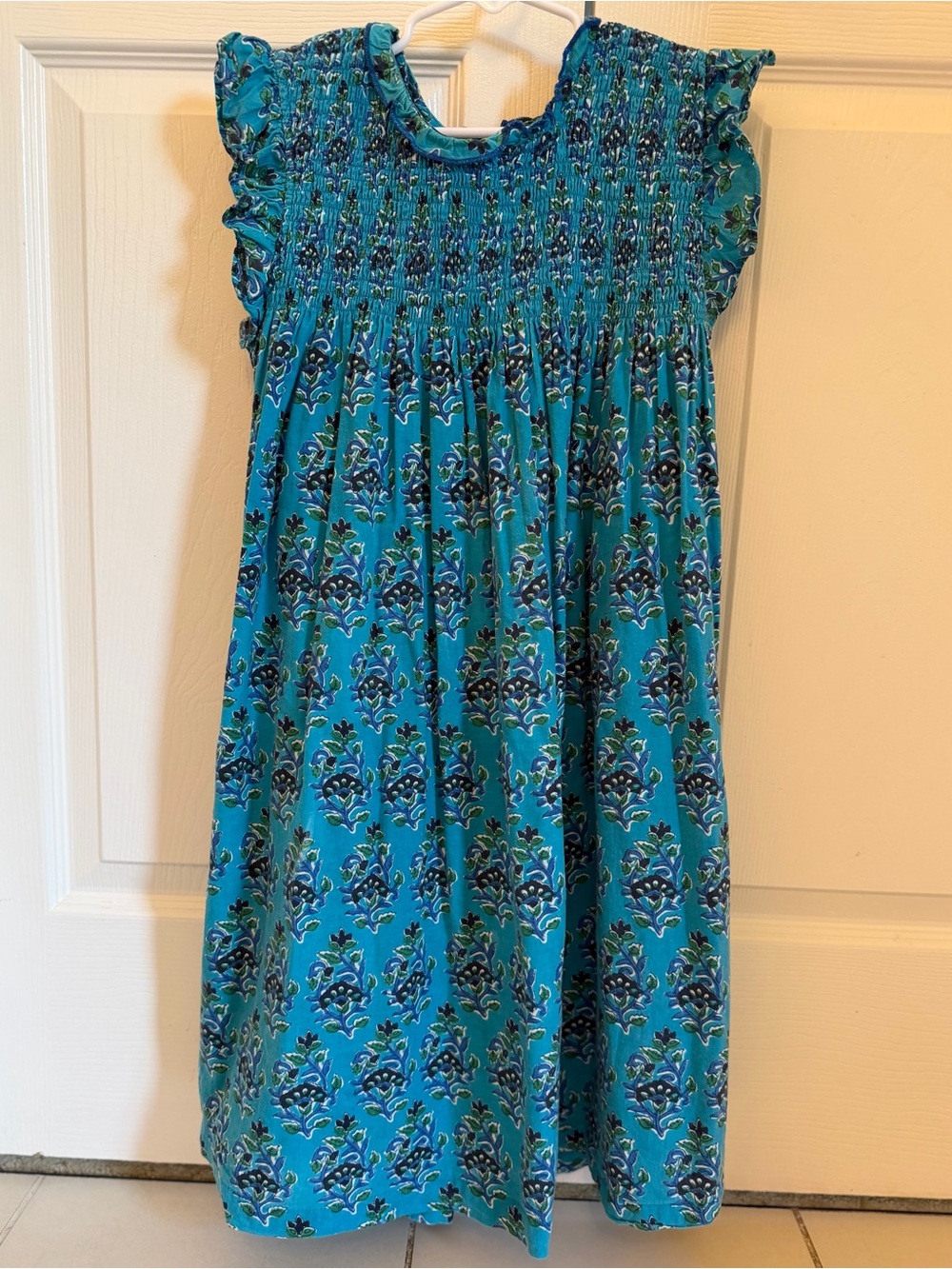 NWT Pink Chicken Girls Blue Floral Stevie dress size 12